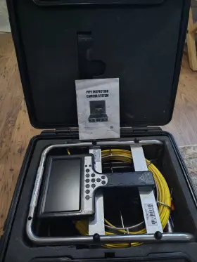 114459 Trojan Pipe Inspection Camera System With Monitor Reel Cable And Carrying Case