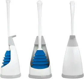 979640 Unger Ez Plunger With No-drip Caddy Tight Seal Toilet Blue And White