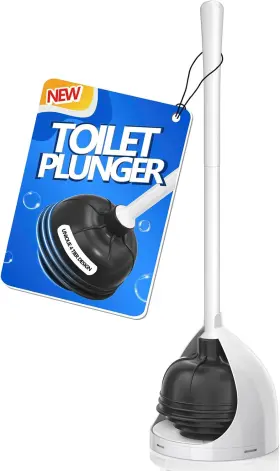 B098xf3fr4 Uptronic Ca Toilet Plunger With Holder Unique All-angle White