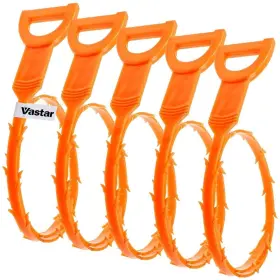 Vcr2ca Vastar 5 Pack 19.6 Inch Drain Snake Hair Clog Remover Cleaning Tool