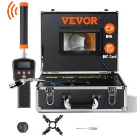 Vevor 644097029959 Sewer Camera With 512 Hz Locator 7 Inch Pipeline Inspection 131 Ft. Snake