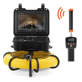 Ddwkxsgdn9915v4ho Vevor 9 Inch 300ft /91.5m Sewer Camera Pipe Inspection With 512hz Sonde