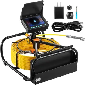 Gdksycm-4.330c2r9v0 Vevor Sewer Pipe Camera 4.3 Inch Lcd Monitor Screen Inspection 98.4 Ft. Cable Du