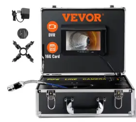 Lxkxsgdnkj740gljev1 Vevor Sewer Pipe Camera 7 Inch Screen Pipeline Inspection 131ft Dvr Open Box