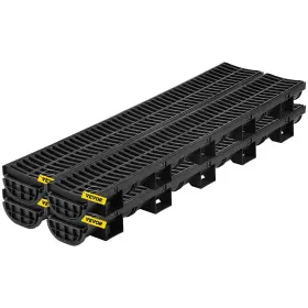 Pslgm100454iurgnxv0 Vevor Trench Drain System Channel With Plastic Grate 5.7x3.1-inch Hdpe D