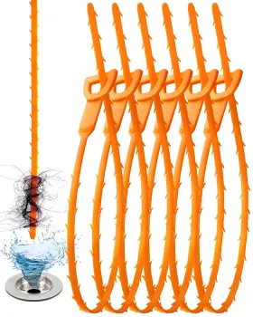 Vilinlee 742686891922 25 Inch Sink Snake Drain Clog Remover Tool 6 Pack Cleaner Hair Remov