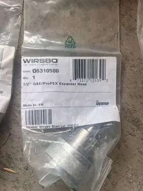 Q6381250 Wirsbo Uponor 1/2 Inch Expansion Head For Propex Tool H-series Expander