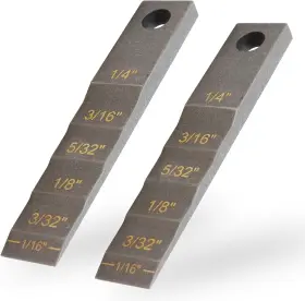 Wangfujie-043 Wriboard 2 Pcs 2130 Small Pipe Spacer Wedge Stepped Guage 3/4 Inch X 4 Fit For Spac