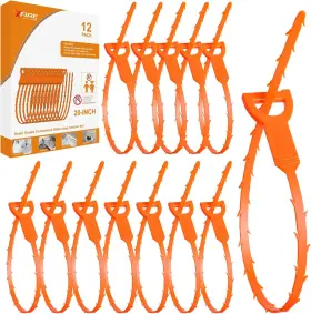 Xbb5-01 Xfire-gear 12 Pcs Drain Snake Hair Remover Sink Auger Cleaner Tool For