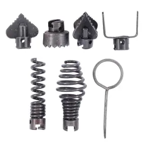 Xsdgj0619 Xueshengjing 7pcs Drain Cleaner Combination Cutter Head Set Pipe Cleaning Dredging Tools 1