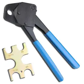 25pcp001-c12-03 Yescom 1/2 Inch Pex Crimping Tool Copper Ring With Gonogo Gauge Clamp Plumping Blue
