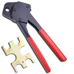 25pcp006-c38-02 Yescom 3/8 Inch Pex Crimping Tool Crimper Copper Ring Plumping With Go/no Go Gauge