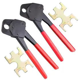 Yescom 637509475284 1/2 Inch 3/4 Pex Crimper Copper Ring Crimping Tool Kit With Go/no Go Gauge 2 Pack