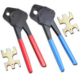 Yescom 640671040013 1/2 Inch 3/4 Pex Crimper Copper Ring Crimping Tool Kit With Go/no Go Gauge 2 Pack