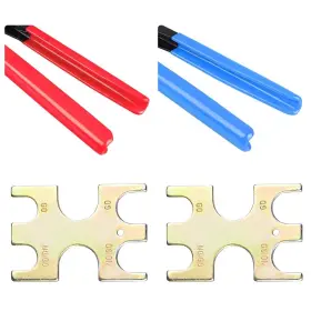 Yessources 637509403133 1/2 And 3/4 Pex Crimpers Set 2 Plumbing Crimping Tools Copper Ring Gonogo Gauge
