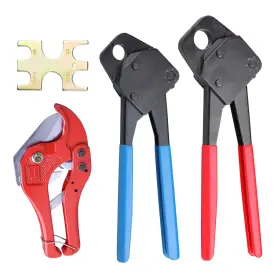 Yessources 637509403157 1/2 And 3/4 Pex Crimper 1 5/8 Inch Cutter For Clamp Tubing Plumbing Gonogo Gauge