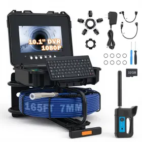 F5806djkw Zelcan 10 Inch Self-leveling Sewer Camera W 165 Ft/50 M Cable Wheels Handle Locator Ip68