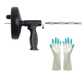 A1002 Zoopx Plumbing Snake 25 Ft Clog Remover With Drill Attachment Manually Or