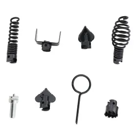 1030-pc-8 Zqiy 8 Pcs Drain Cleaner Combination Cutter Head Set Black Pipe Dredge 16mm Mangan