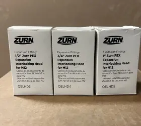 Qelhd3 Zurn 3 Pex Expansion Interlocking Head For M12 1/2 Inch 3/4 1 Set