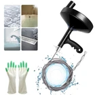 Drainsoon Auger With Gloves, Plumbing Snake 25FT, Black New. Price: $42.46.