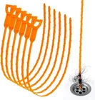 25 Inch Snake Drain Clog Remover Tool, 6PCS Hair Cleaner Orange New. Price: $14.24.