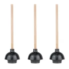Steadmax Rubber Toilet Plunger, Double Thrust Force Cup, Heavy 3 Pack, Black New. Price: $64.17.