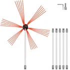 Chimney Sweep Kit 20FT Length, Brush With 6 Nylon Flexible Rods, Rot New. Price: $82.73.