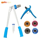 With 3/8 In 1/2 3/4 Pex Pipe Expander Tool Kit Manual Expansion Heads New. Price: $71.46.