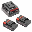Ridgid 66013 18V 2.5AH Lithium Ion Batteries (2EA) & Charger Kit New. Price: $619.62.