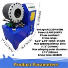 0.24"-2.01" Hydraulic Hose Crimper 220V 4KW Tube Crimping Machine 10 Sets Dies New. Price: $2741.60.