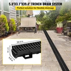 Trench Drain System, Channel With Plastic Grate, DRIVEWAY-6 Pack New. Price: $115.02.