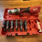 Milwaukee Forcelogic Long Throw Press Tool 2773-20L Steel Jaws Case 1/2-7/8" Used. Price: $2500.00.