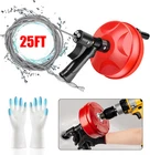 25FT Plumbers Drain Snake Long Heavy Duty Plumbing Auger Hand Tool Bathroom Pipe New. Price: $29.98.