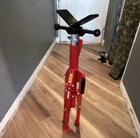 Vevor V-head Pipe Jack Stand Screw Mechanism Foldable Steel Red/black Open. Price: $32.00.