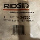 New Ridgid 34550 Package Of Retaining Rings 206. Price: $11.95.