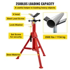 V Head Stand 1/8"-12" Capacity,adjustable Height 28"-52 ,pipe Jack New. Price: $76.46.