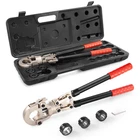 Copper Pipe Press Tool Kit W/ 1/2" 3/4" 1" Jaws, 360 Rotating Crimper New. Price: $139.99.