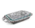 Arthur Court Metal Pyrex Glass Casserole Dish Holder Grape Pattern Sand Casted New. Price: $264.00.