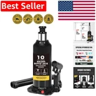 Heavy-duty 10 Ton Alloy Steel Bottle Jack Black, Compact & Reliable New. Price: $61.38.