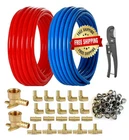 Pex-b Pipe/tubing 1/2" 2X100FT Rolls Cinch Clamp Crimper Kit For Plumbing Projec New. Price: $137.99.