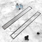 Htoh 36" Tile Insert Linear Shower Drain, 2-IN-1 Brushed Nickel, 304 Stainless Open. Price: $65.09.