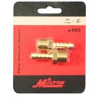 Milton S-603 Industries 3/8" Id Male Hose Ends (2 Pack) New. Price: $6.99.