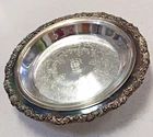Pyrex 210 Pie 10" Clear Dish Vintage Crown Silverplate Footed Serving Tray Used. Price: $29.95.