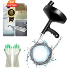 Drainsoon Auger With Gloves, Plumbing Snake 25FT, Black New. Price: $46.98.