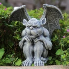 Owmell Gargoyle Statue Garden Guardian 5.5"D X 5.5"W 7"H, Hands On Knees New. Price: $38.61.