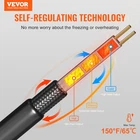 Vevor Self-regulating Heating Cable 100FT 5W/FT Tape For Pipes Roof New. Price: $99.26.