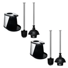 Toilettree Brush Plunger Set - Modern Freestanding Bathroom Combo, 2 Pack New. Price: $44.53.
