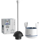 Mr.siga Toilet Plunger With Holder, Heavy Duty And Comb... New. Price: $39.14.