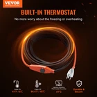 30FT Pipe Heating Cable 7W/FT Tape Thermostat Freeze Protection New. Price: $46.99.